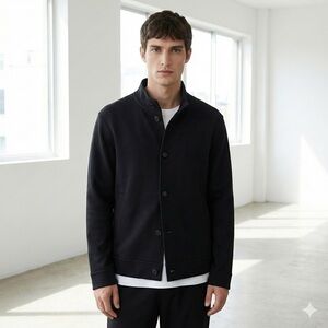 Massimo Dutti black wool blend men’s jacket - Medium NWOT